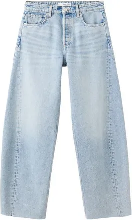 Mango Mid Rise Balloon Jeans in Light Blue at Nordstrom, Size 10