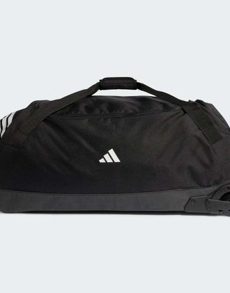 adidas Tiro Trolley - Borsa da squadra extra large con ruote nero e bianco