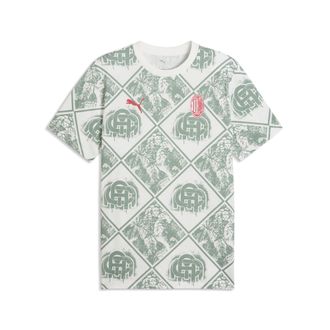 Puma T-shirt con stampa AC Milan FtblCulture da uomo, Accessori, Bianco, 3XL