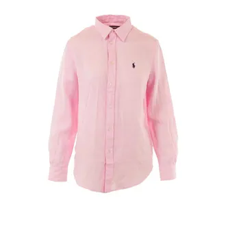 Polo Ralph Lauren Classic Fit Linen Shirt - female - Polo Ralph Lauren - Shirts - Pink - 2XL - Blouses & Shirts