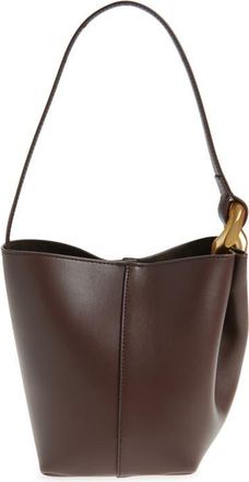 J.W.Anderson Small JWA Corner Leather Bucket Bag in Deep Walnut 631 at Nordstrom