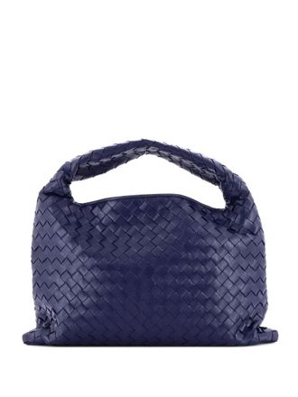 Bottega Veneta Hop Intrecciato Leather Small hobo bag - women - Calf Leather - One Size - Blue