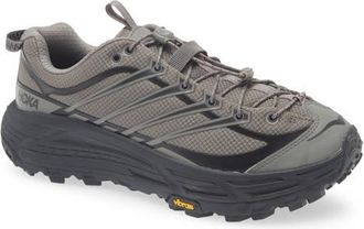 Hoka One One Mafate Three2 Sneaker in Gravel /Carbon Black at Nordstrom, Size 11.5