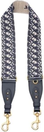 Dior Pre-owned Geborduurde Canvas Schouderband - Dames - Pre-owned - Blauw - Maat: ONE Size