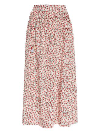 Munthe floral-print skirt - White