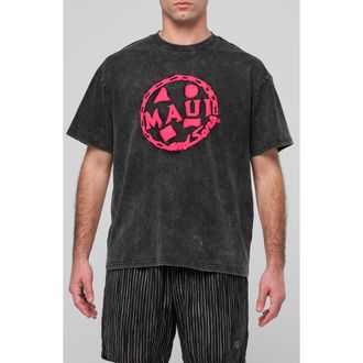 Maui and Sons Chain Cookie Boxy Fit Cotton Graphic T-Shirt in Black at Nordstrom, Size Xx-Large