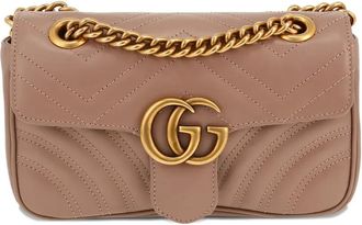 Gucci 2020s GG Marmont kleine gewatteerde crossbodytas - Beige