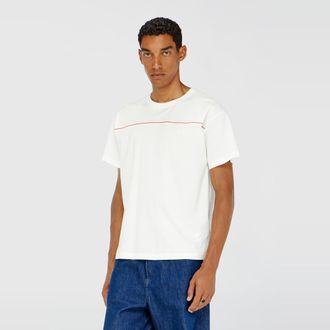 Diesel T-shirt with contrast piping - T-Shirts - Man - White