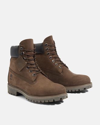 Timberland Mens 6 Inch Premium Boots in Tan Leather - Size UK 9