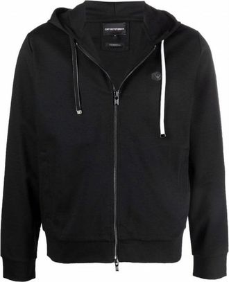 Emporio Armani ZIP UP HOODED TOP Size: XXL, colour: BLACK