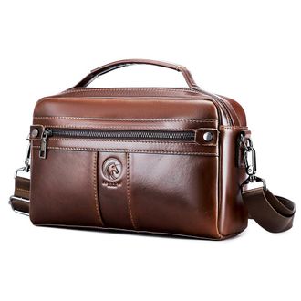 Generic RAINBOW HORSE Mens Genuine Leather Crossbody Bag - Stylish & Functional Daily Companion