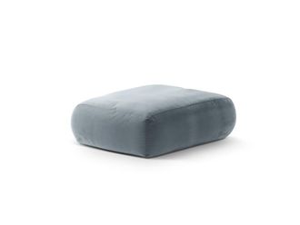 CXL by Christian Lacroix Puf de terciopelo azul gris&aacute;ceo