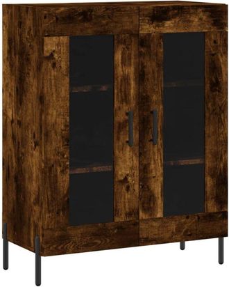 vidaXL Sideboard Smoked Oak 69.5x34x90 cm Engineered Wood Vidaxl
