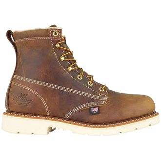 Thorogood 6 Inch Plain Toe Safety Toe Leather Mens Ankle Boots - Crazy Horse - Size:UK 13