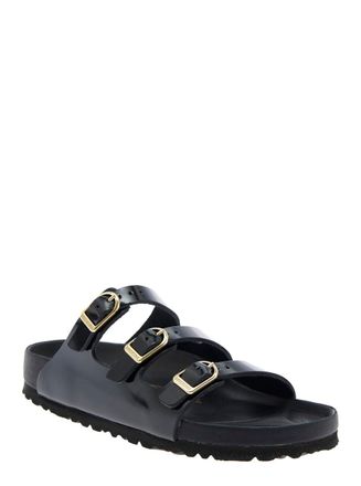 Birkenstock Womens Sandals Florida Black Leather