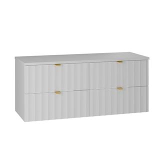 Petits Meubles Mueble bajo lavabo 120cm encimera paneles de melamina y mdf blanco
