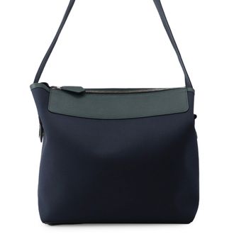 Herm&egrave;s Kara Blue Marine Togo Leather Handbag Tote Bag (Pre-Owned)