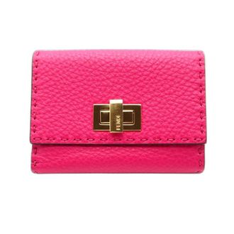 Fendi Pink Leather Wallet (Bi-Fold) (Pre-Owned)