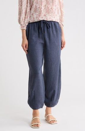 Max Studio Drawstring Lantern Pants in Heather Indigo at Nordstrom Rack, Size X-Small