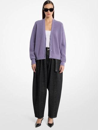 Michael Kors Ribbed Cashmere Cardigan
