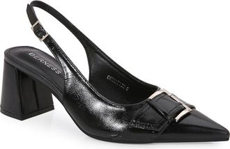 Berness Block Heel Slingback Pump in Black at Nordstrom Rack, Size 8.5