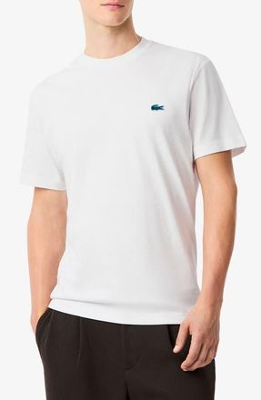 Lacoste Classic Fit Cotton Graphic T-Shirt in White at Nordstrom, Size 4