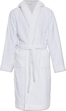 Moschino Badjas met geborduurd logo - Heren - Badjassen - Wit - L - Katoen - Nachtkleding