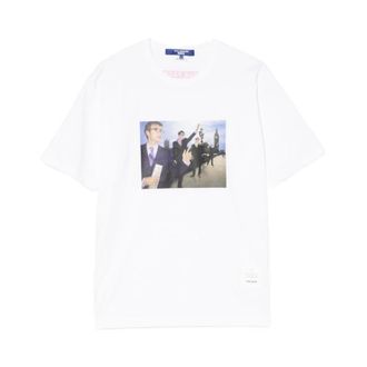 Junya Watanabe T-Shirts, male, White, Size: XL Crew Neck T-Shirt