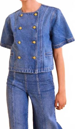 Ulla Johnson Serge Denim Jacket In Medium Indigo