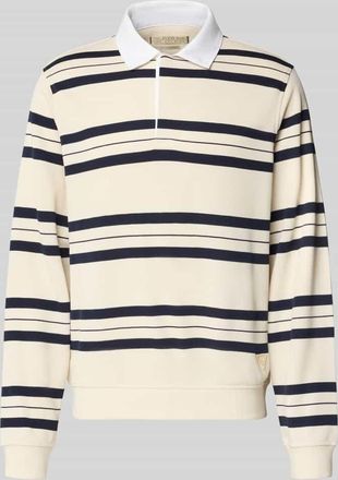 Guess Regular Fit Poloshirt mit Streifenmuster in Hellgelb, Gr&ouml;&szlig;e XXL