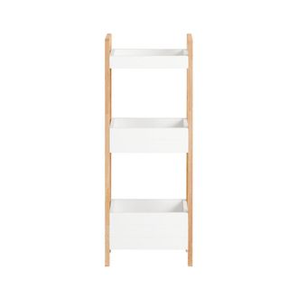 SoBuy Estanter&iacute;as de ba&ntilde;o con 3 niveles de bandeja mdf color natural