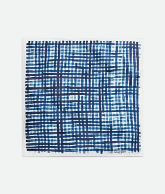 Bottega Veneta Printed Silk Check Foulard - Bottega Veneta