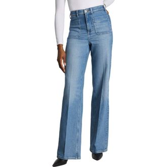 Spanx SPANXshape Authentic 360 Patch Pocket Easy Flare Jeans in Elysian at Nordstrom, Size 1 X