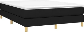 vidaXL Cama Box Spring Con Colch&oacute;n Tela Negro 140x190 Cm Vidaxl