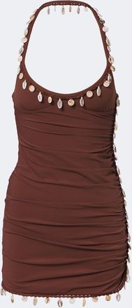 CHRISTOPHER ESBER Beach Quartz embellished jersey minidress