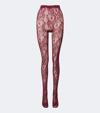 Wolford Medias Infinite de encaje floral