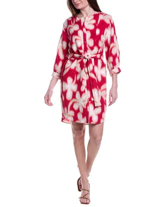 Nic+Zoe Flower Linen-Blend Mini Dress