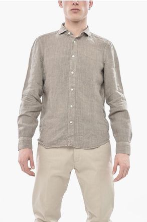 Finamore Linen Shirt ACHILLE with French Collar size M