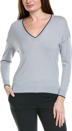 Eleventy V-Neck Tipping Wool Sweater