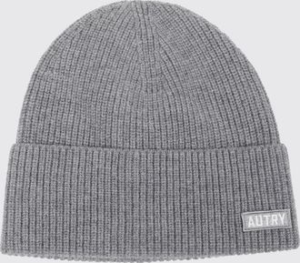 Autry Cappello beanie in lana con risvolto e patch logo applicata sul davanti