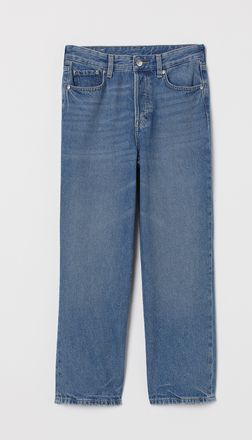 H&M Straight High Ankle Jeans - Blue