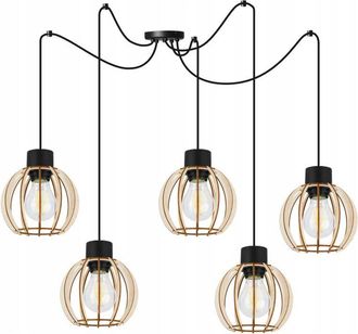 OEM L&aacute;mpara De Techo Colgante Led Moderna De Madera