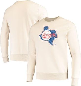 Majestic Threads Mens Majestic Threads Oatmeal Texas Rangers Fleece Pullover Sweatshirt at Nordstrom, Size Xx-Large