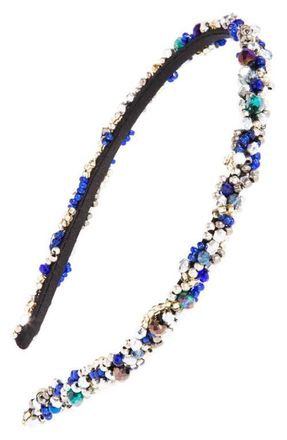 L. Erickson Positano Beaded Headband in Blue/multi at Nordstrom