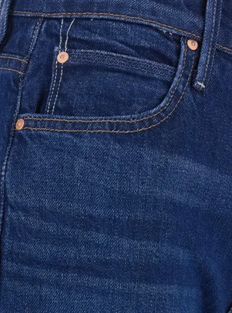 Mother Womens Jeans Kick It Blue Cotton