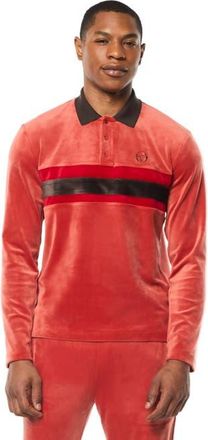 Sergio Tacchini Banda Velour Polo in Hot Sauce at Nordstrom, Size Xxx-Large