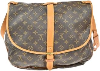 Louis Vuitton Pre-owned Cross Body Bags, female, Brown, Size: ONE SIZE Pre-owned Saumur Handbag
