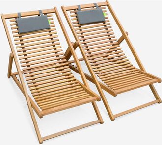 Sweeek Hamaca De Madera De Eucalipto, Set De 2