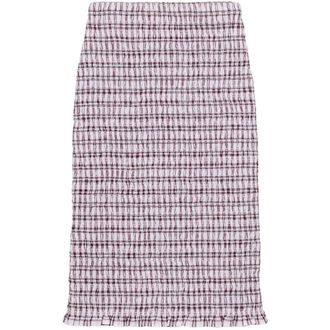 Prada Checked Cotton Midi Skirt