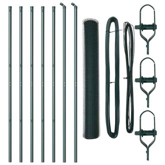 Berkfield Home Hexagon Fence Green 1.2x10 m Steel